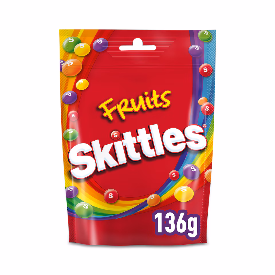 Skittles Fruits Vegan Chewy Sweets 136G