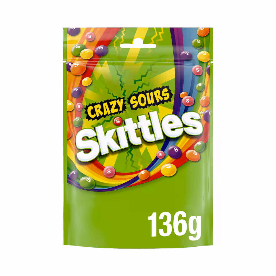 Skittles Crazy Sour Fruit Sweets 136G