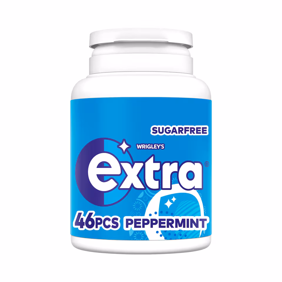 Wrigley's Extra Peppermint Sugar Free Chewing Gum 46 Pieces 64g