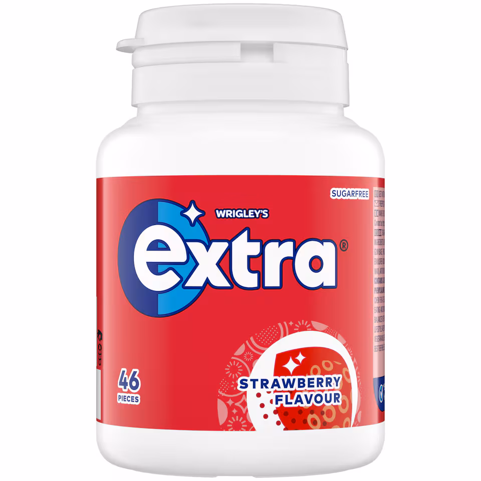 Wrigley's Extra Sugarfree Chewing Gum - Strawberry Flavour 46 Pieces 64g