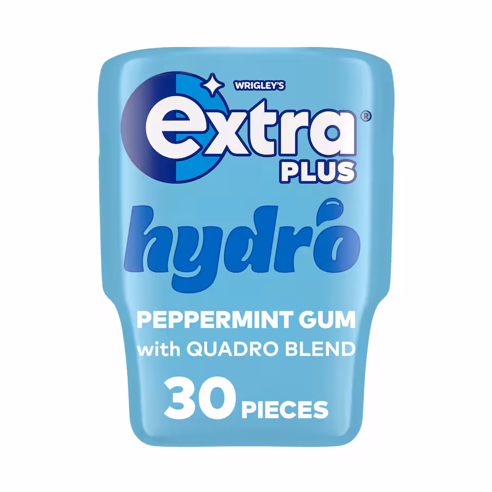 Extra Plus Hydro Sugarfree Chewing Gum Bottle 30 Pieces