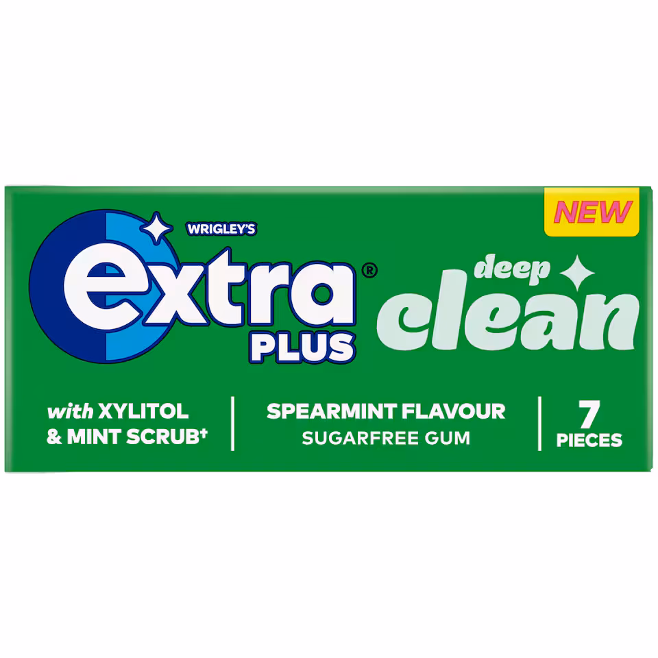 Extra Plus Deep Clean Sugarfree Chewing Gum 7 Pieces