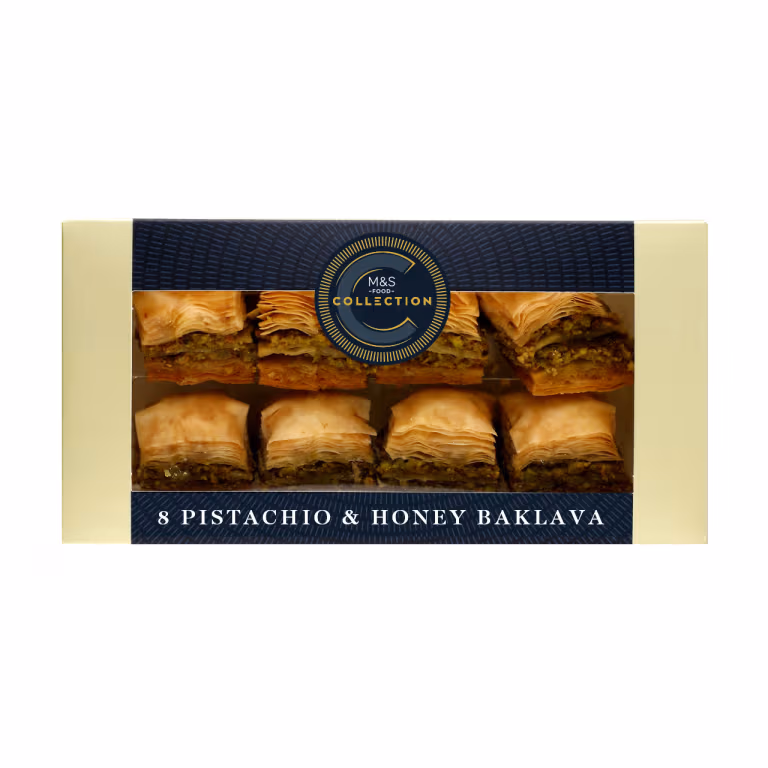 M&S 8 Baklava with Pistachio and Honey