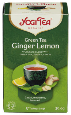 Yogi Tea Green Ginger Lemon 17 Poser Økologisk
