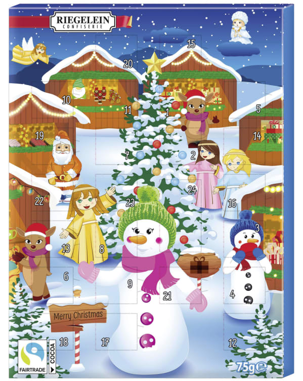 Adventskalender Sjokolade 75g Riegelein