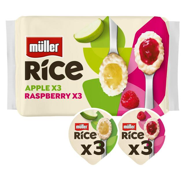 Muller Rice Apple & Raspberry Low Fat Pudding Dessert 6x170g
