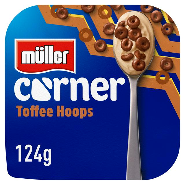 Muller Corner Toffee Yogurt with Chocolate Hoops 124g