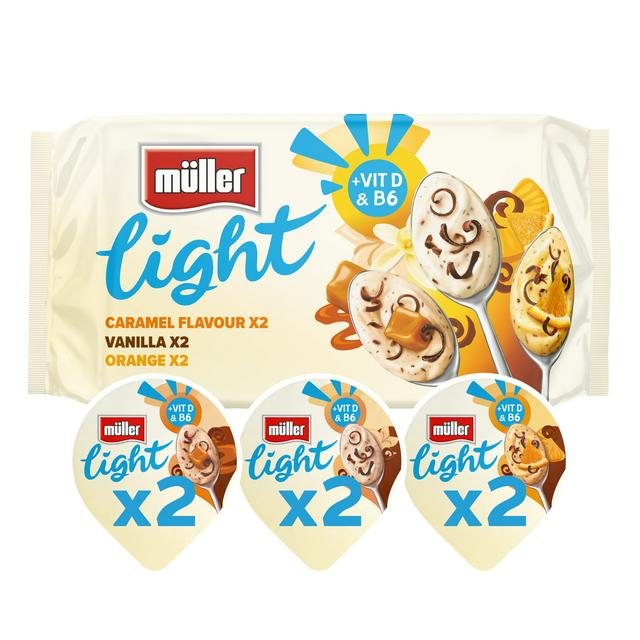 Muller Light Fat Free Yogurts With Chocolate Sprinkles 6x140g