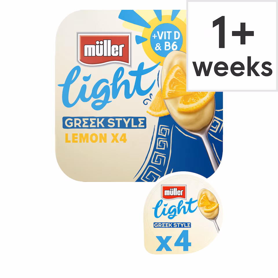 Muller Light Greek Style Lemon Yogurt 4X115g