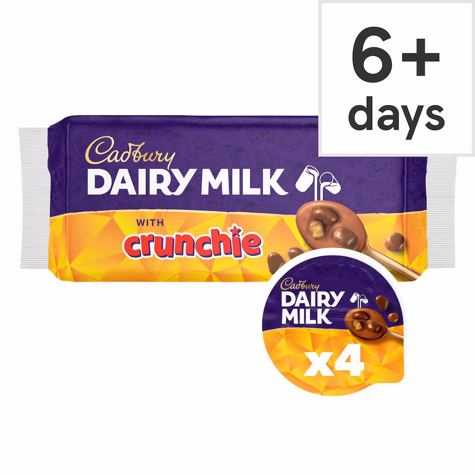 Cadbury Crunchie Milk Chocolate Desserts 4X75g
