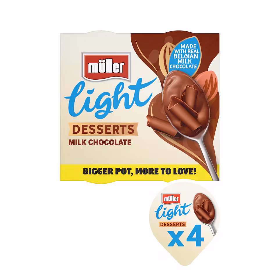 Muller Light Dessert Milk Chocolate 4x90g