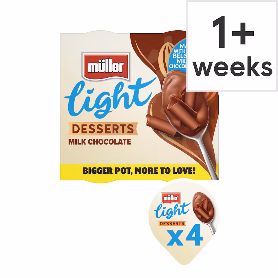 Muller Light Dessert Milk Chocolate 4x90g