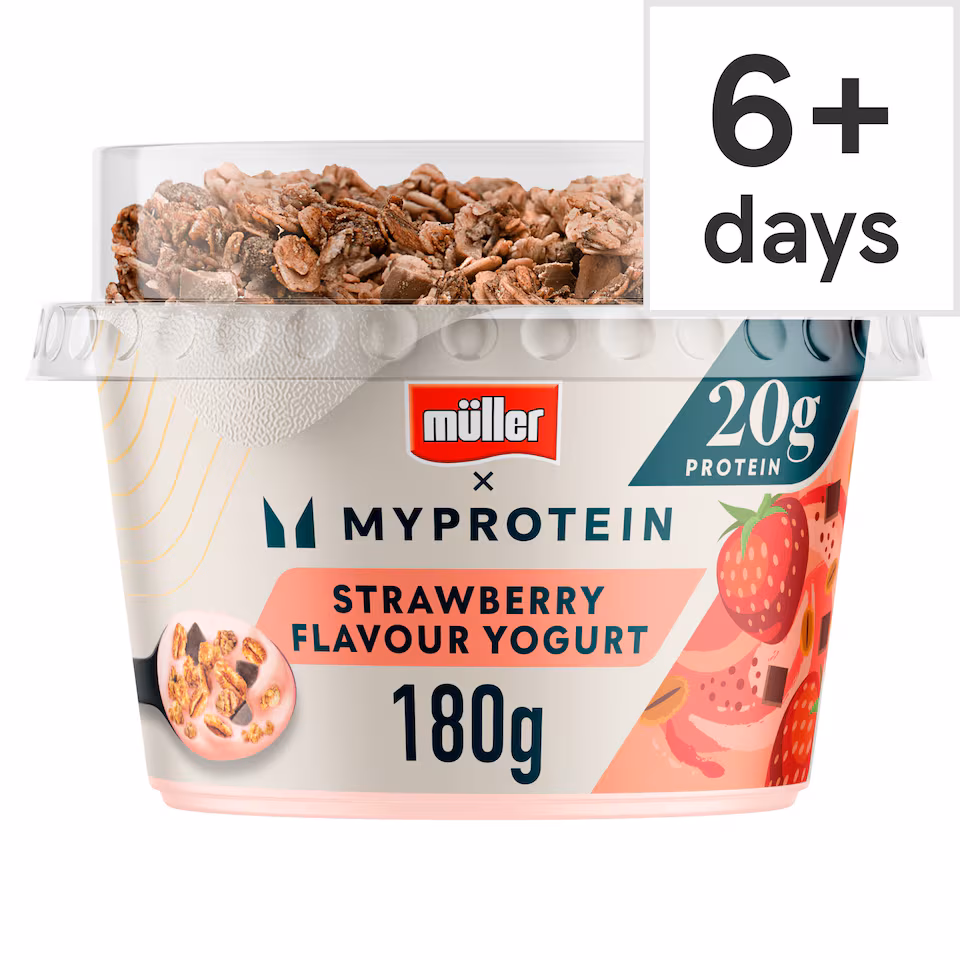 Muller X MYProtein CRUNCH Strawberry Yogurt (with protein chocolate granola) 180g