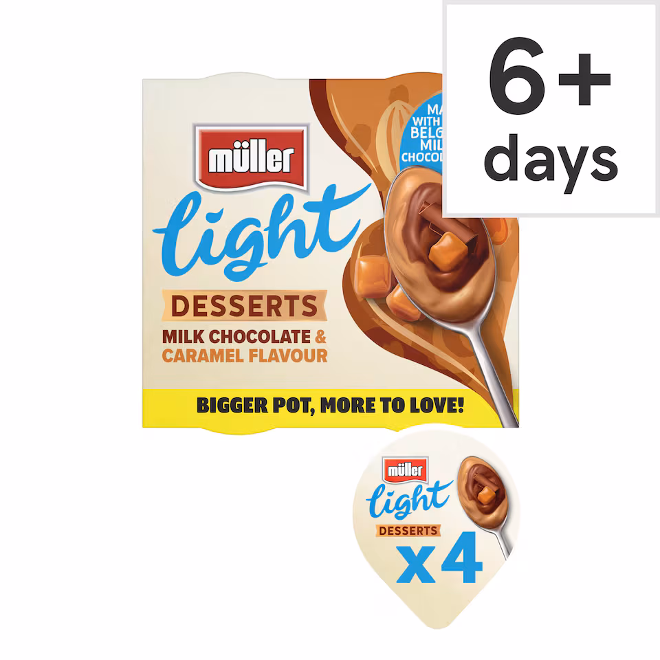 Muller Light Dessert Layers Chocolate Caramel 4x90g