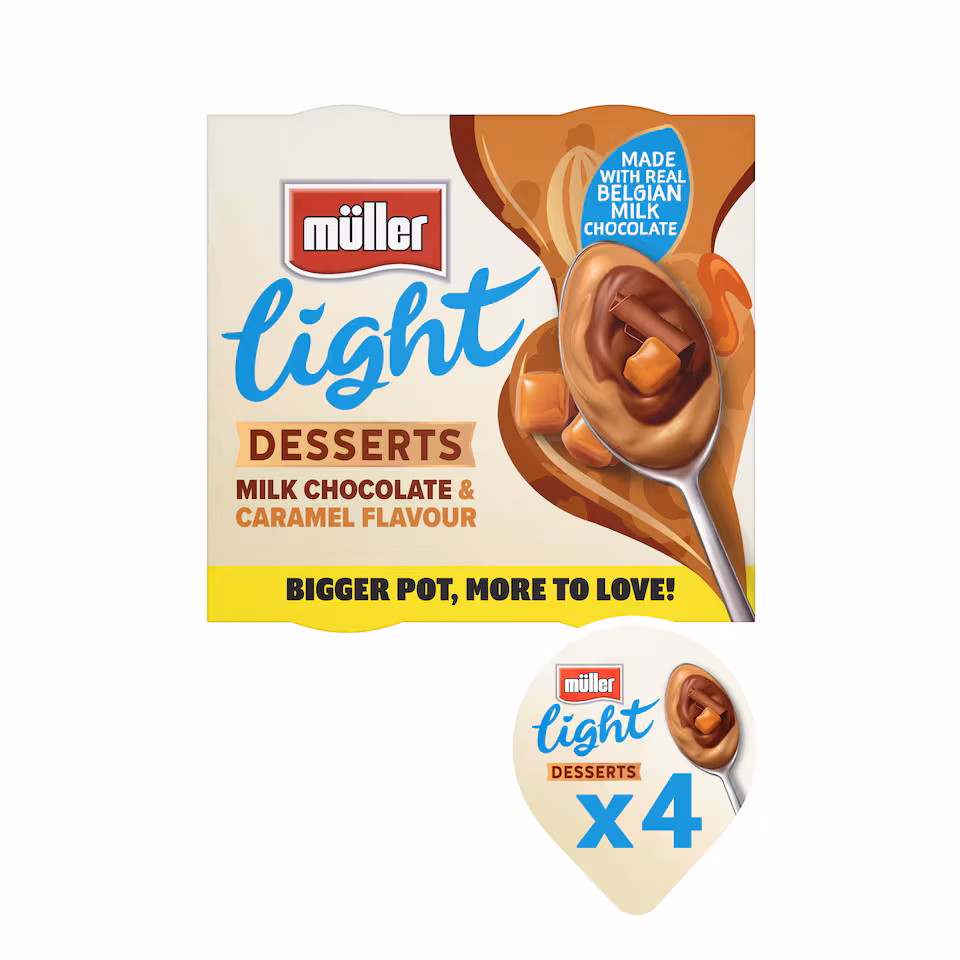 Muller Light Dessert Layers Chocolate Caramel 4x90g