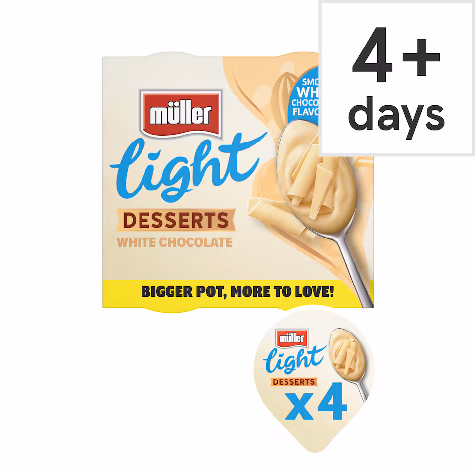 Muller Light Desserts White Chocolate 4x90g