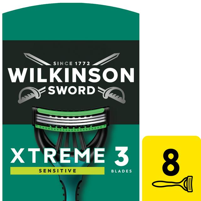 Wilkinson Sword Xtreme 3 Sensitive Men's Disposable Razors x8