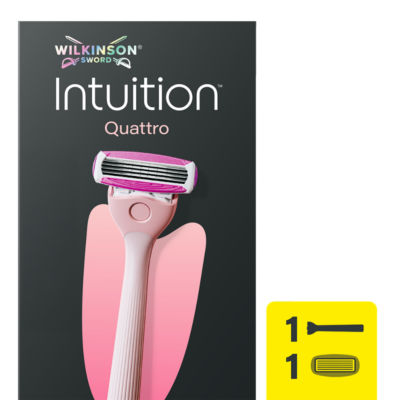 Wilkinson Sword Intuition Quattro Women's Razor + 1 Razor Blade Refill
