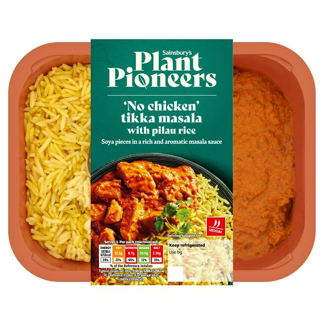 Plant Pioneers Vegan Tikka Masala & Pilau Rice Ready Meal for 1 400g