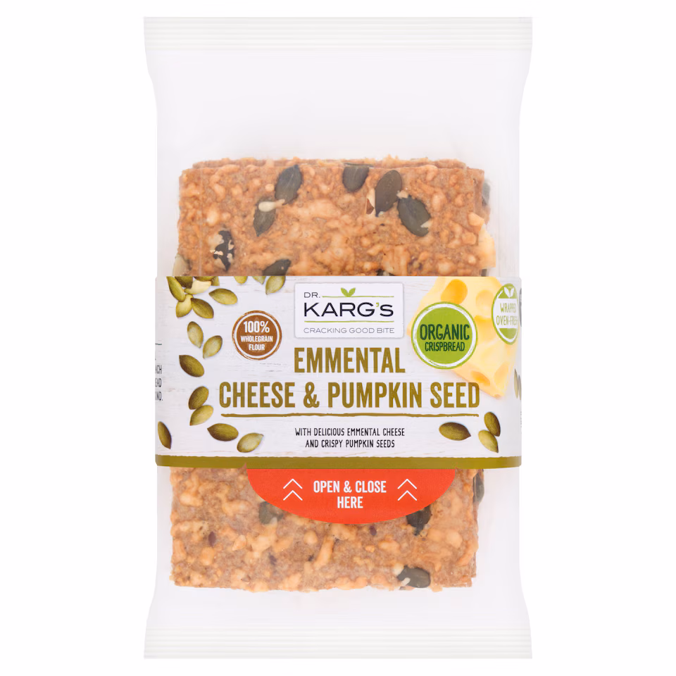 Dr. Karg's Organic Crispbread - Emmental Cheese & Pumpkin Seed 200g