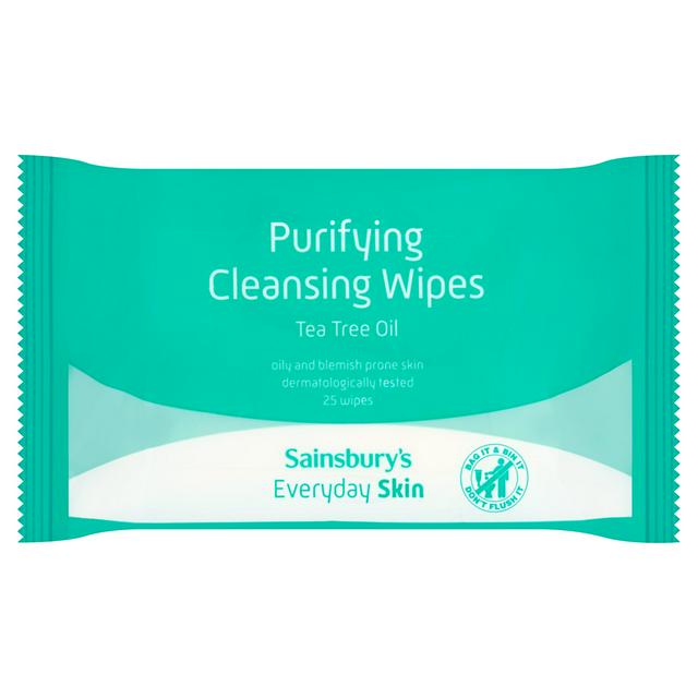Sainsbury's Purifying Tea Tree Facial Wipes x25