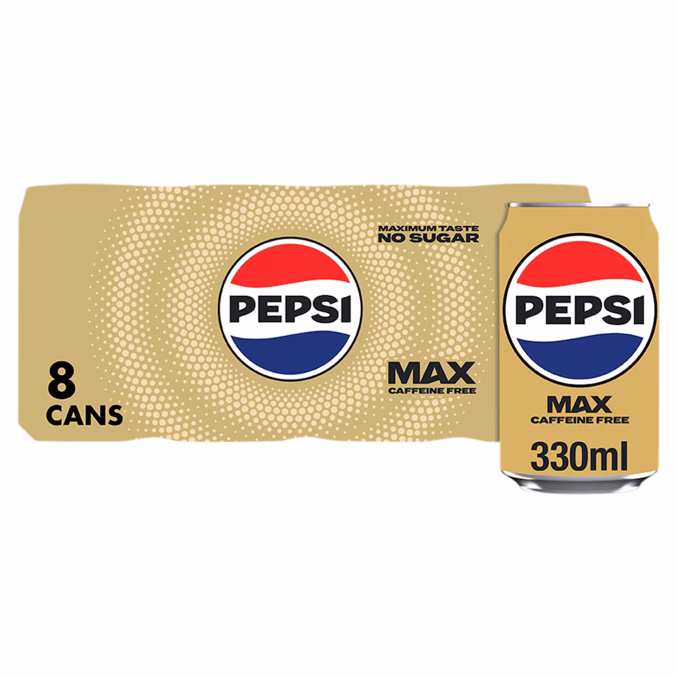 Pepsi Max No Caffeine No Sugar Cola Cans 8x330ml