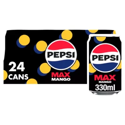 Pepsi Max Mango No Sugar Cola Cans 24 x 330ml