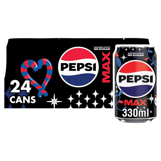 Pepsi Max No Sugar Cola Cans 24x330ml