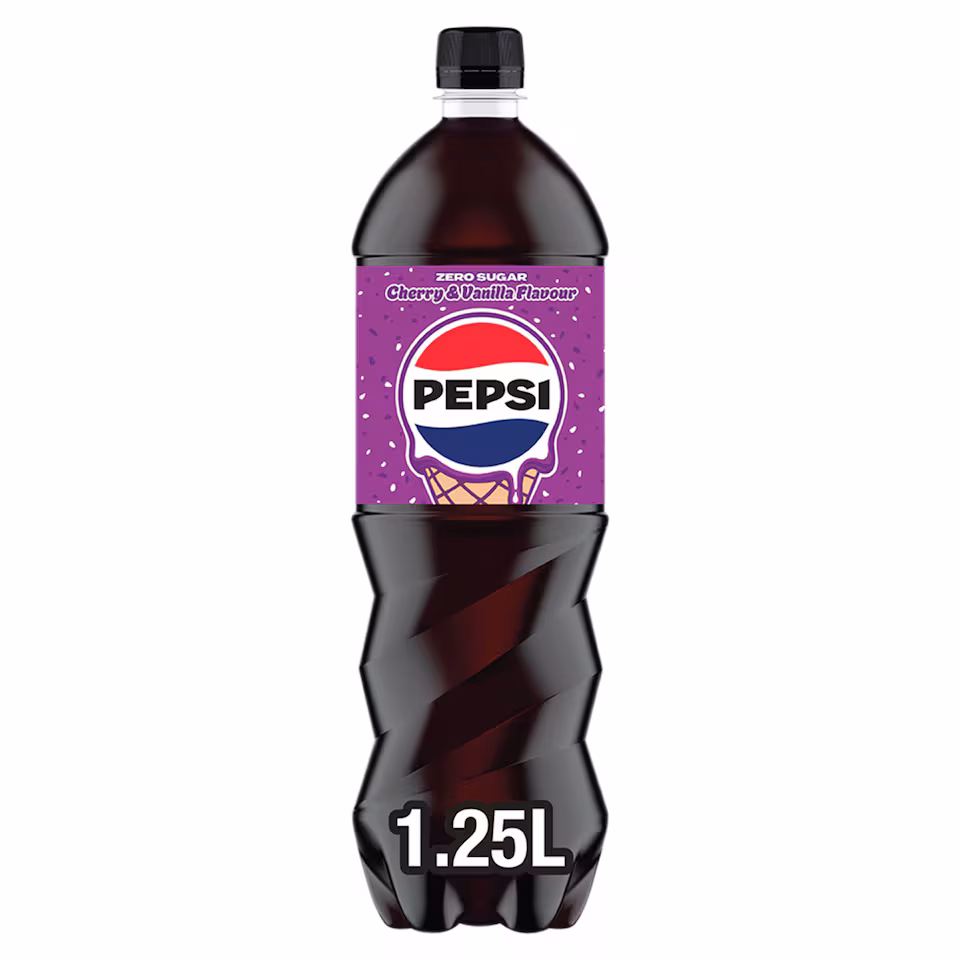 Pepsi Zero Sugar Cherry & Vanilla Flavour 1.25L