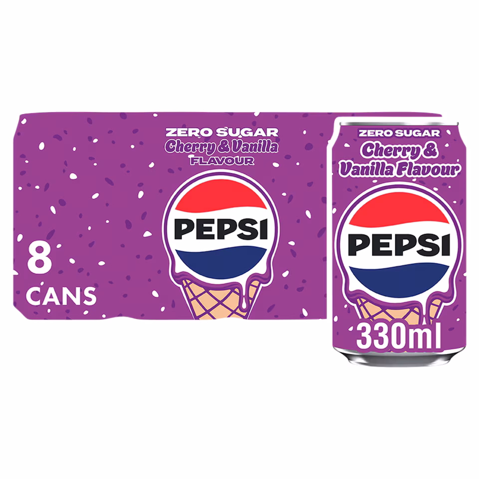 Pepsi Cherry & Vanilla Flavour 8 x 330ml