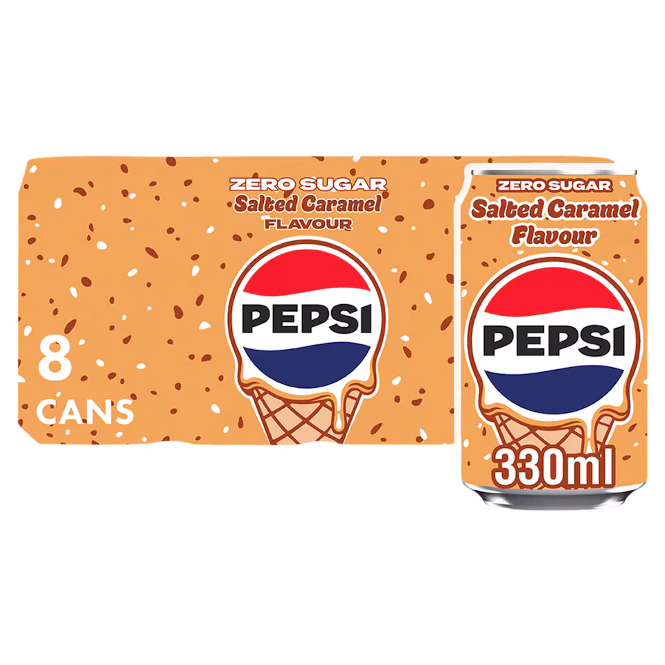 Pepsi Zero Sugar Salted Caramel Flavour 8 x 330ml
