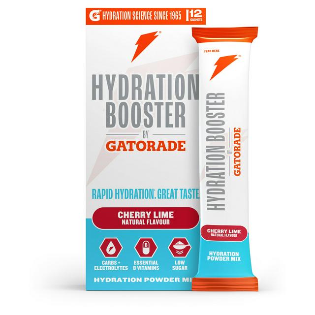 Gatorade Hydration Booster 12 x 13.5g Cherry Lime Mix Powder Sachets