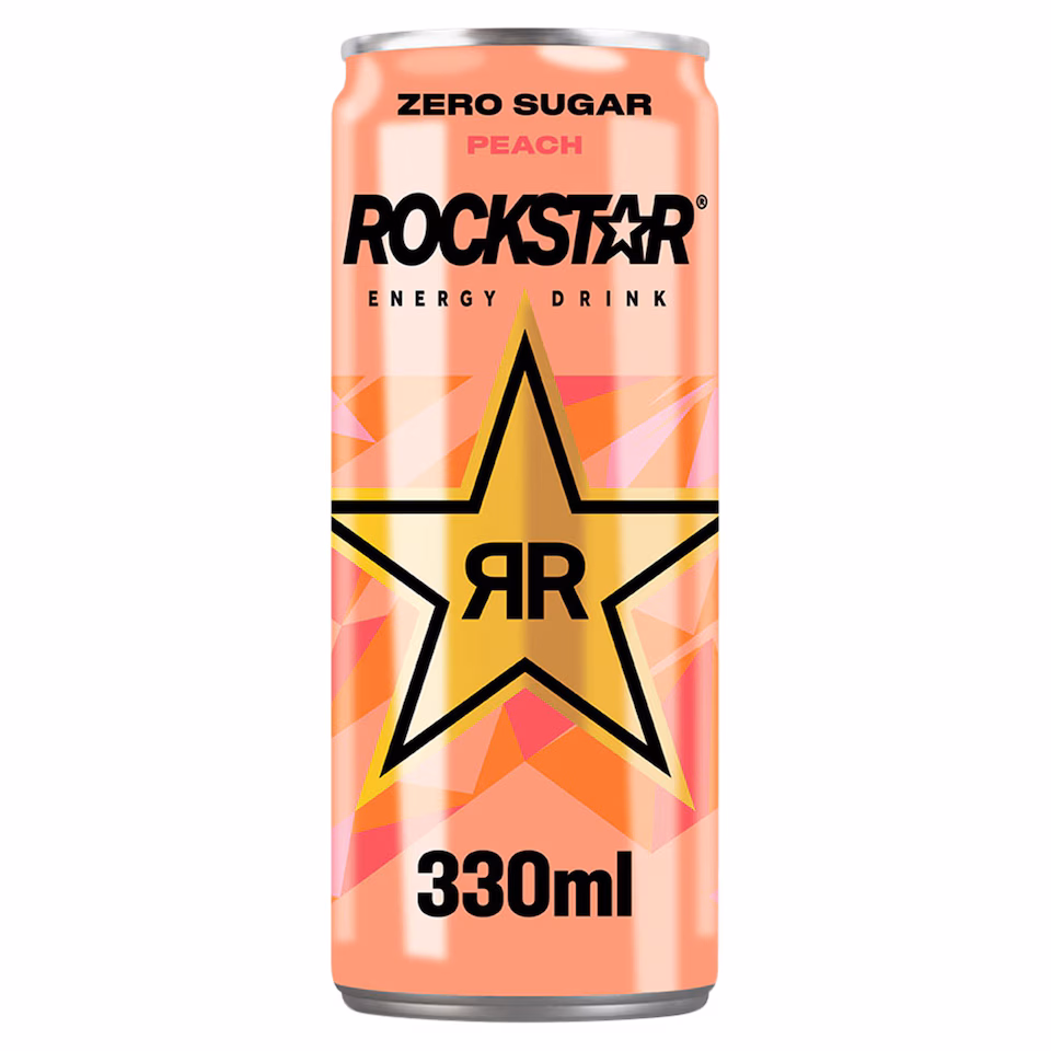 Rockstar Peach Sugar Free 330ml