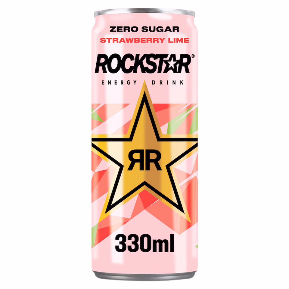 Rockstar Strawberry and Lime Sugar Free 330ml