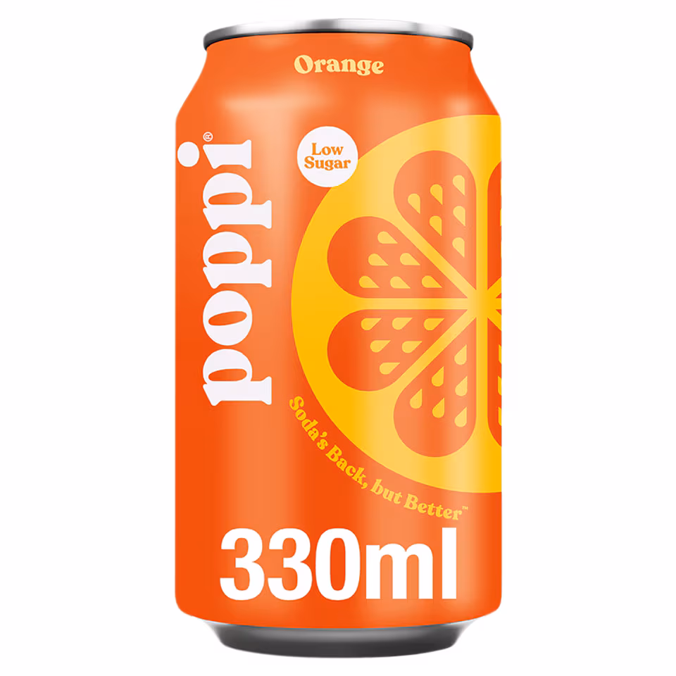 Poppi Orange Soda Can 330ml