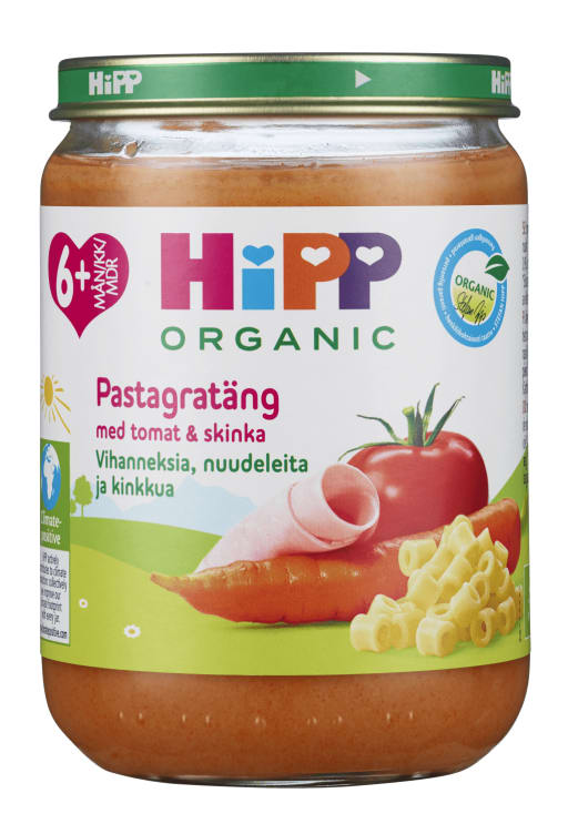 Pastagrateng m/Tomat&Skinke 6m 190g Hipp
