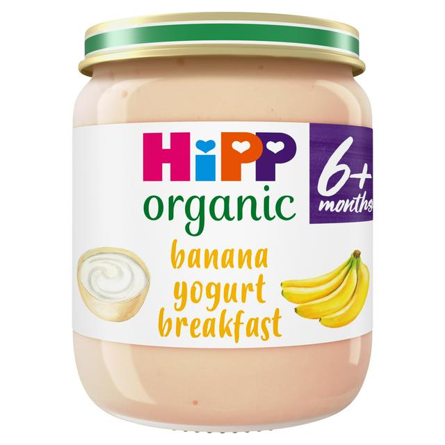HiPP Organic Banana Yogurt Breakfast Baby Food Jar 6+ Months 125g