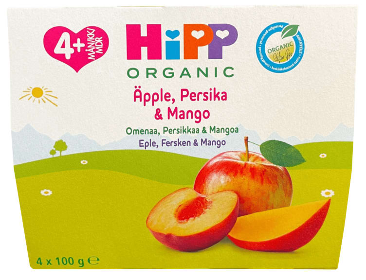 Fruit Break Eple Fersken/Mango 4mnd 4x100g
