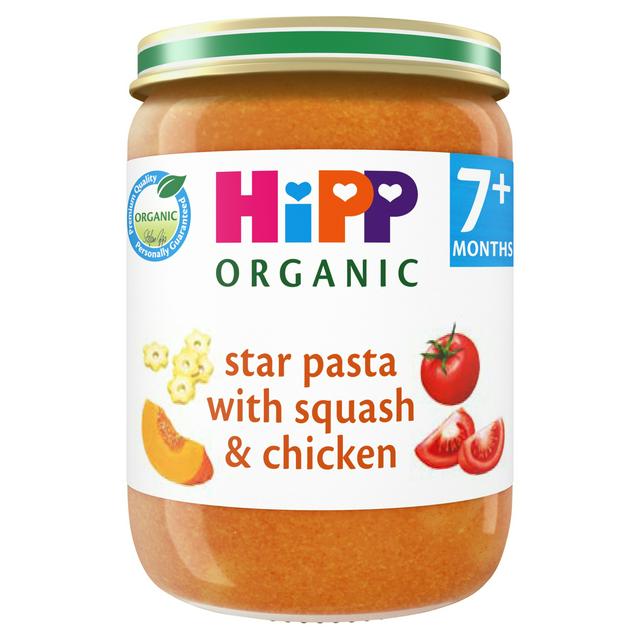 HiPP Organic Star Pasta with Squash & Chicken Baby Food Jar 7+ Months 190g