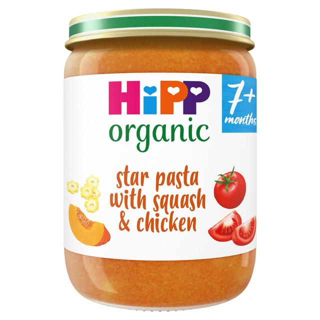 HiPP Organic Star Pasta with Squash & Chicken Baby Food Jar 7+ Months 190g
