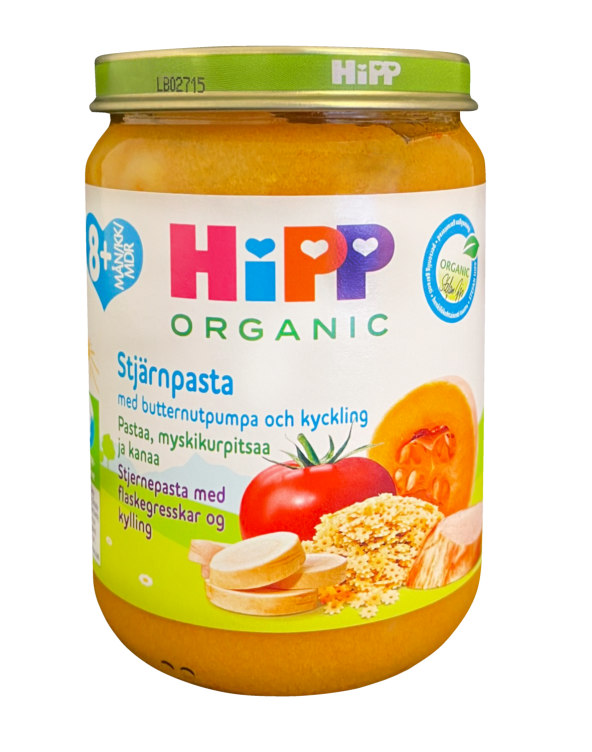 Pasta m/Kylling 8mnd 190g Hipp