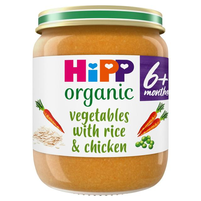 HiPP Organic Vegetables with Rice & Chicken Baby Food Jar 6+ Months 125g