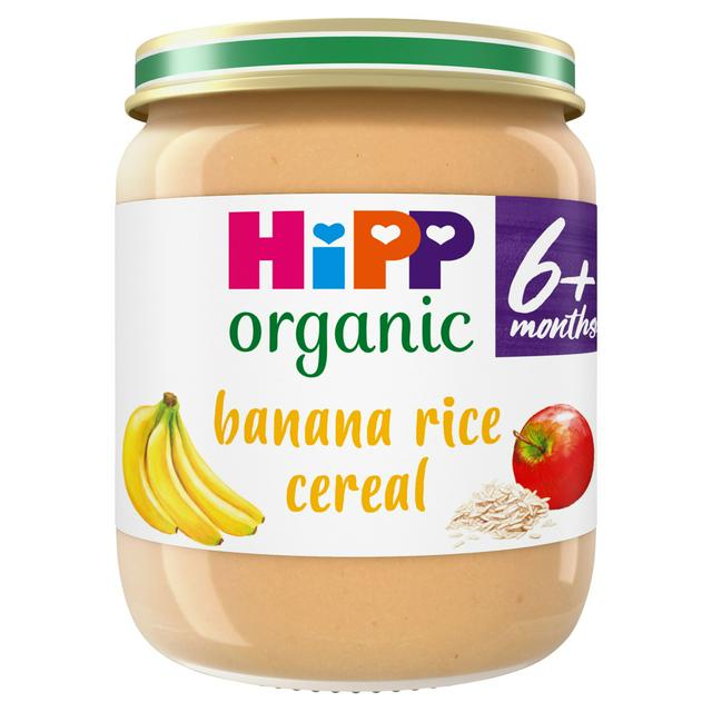 HiPP Organic Banana Rice Cereal Baby Food Jar 6+ Months 125g