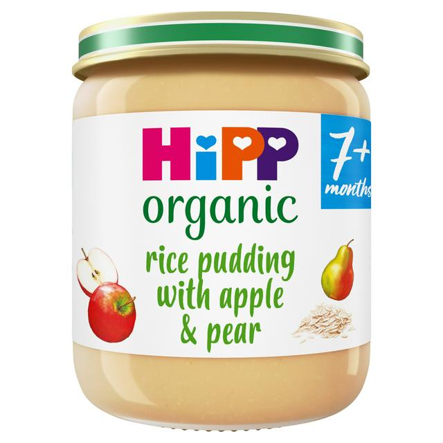 HiPP Organic Rice Pudding with Apple & Pear Baby Food Jar 7+ Months 160g