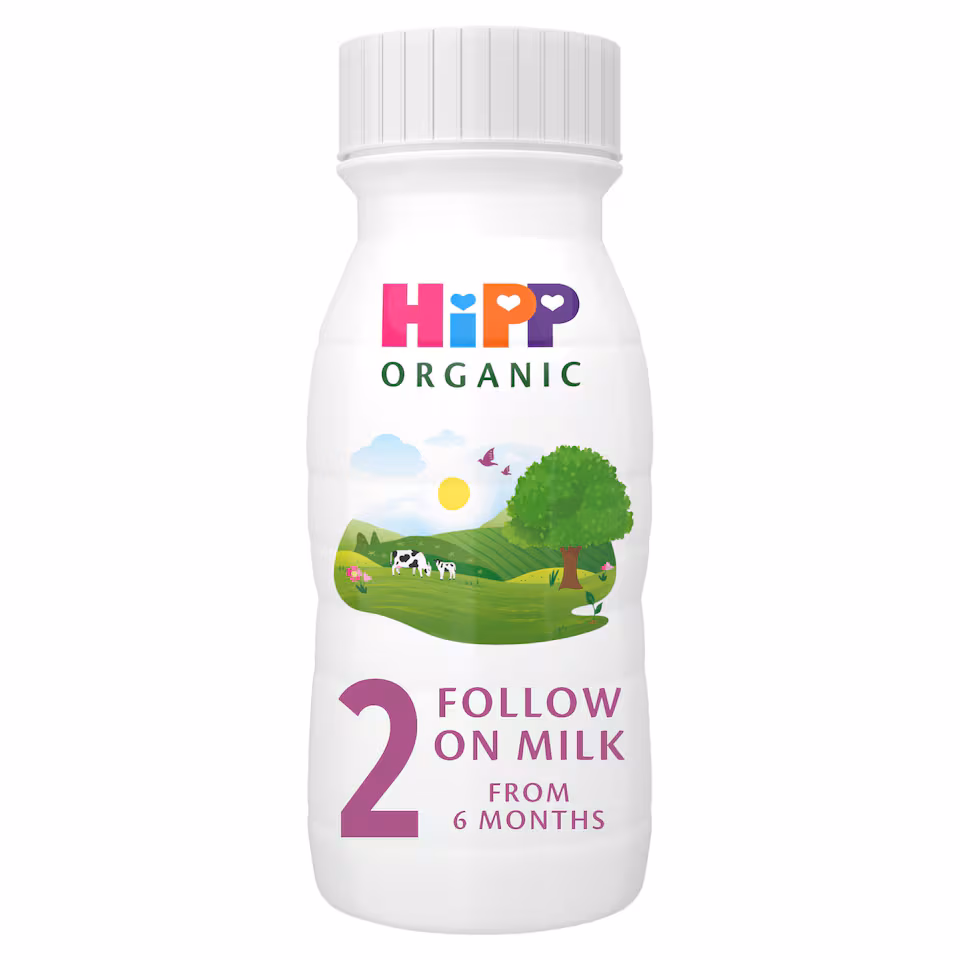 Hipp Organic 2 Follow On Baby Milk Ready To Feed Bottle 6 Month Plus 200Ml
