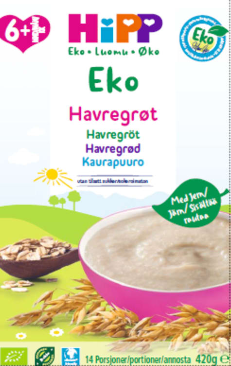 Havregrøt 6mnd 420g Hipp