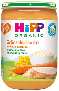 Hipp Grønnsaksrisotto Kalkun 12m 220g