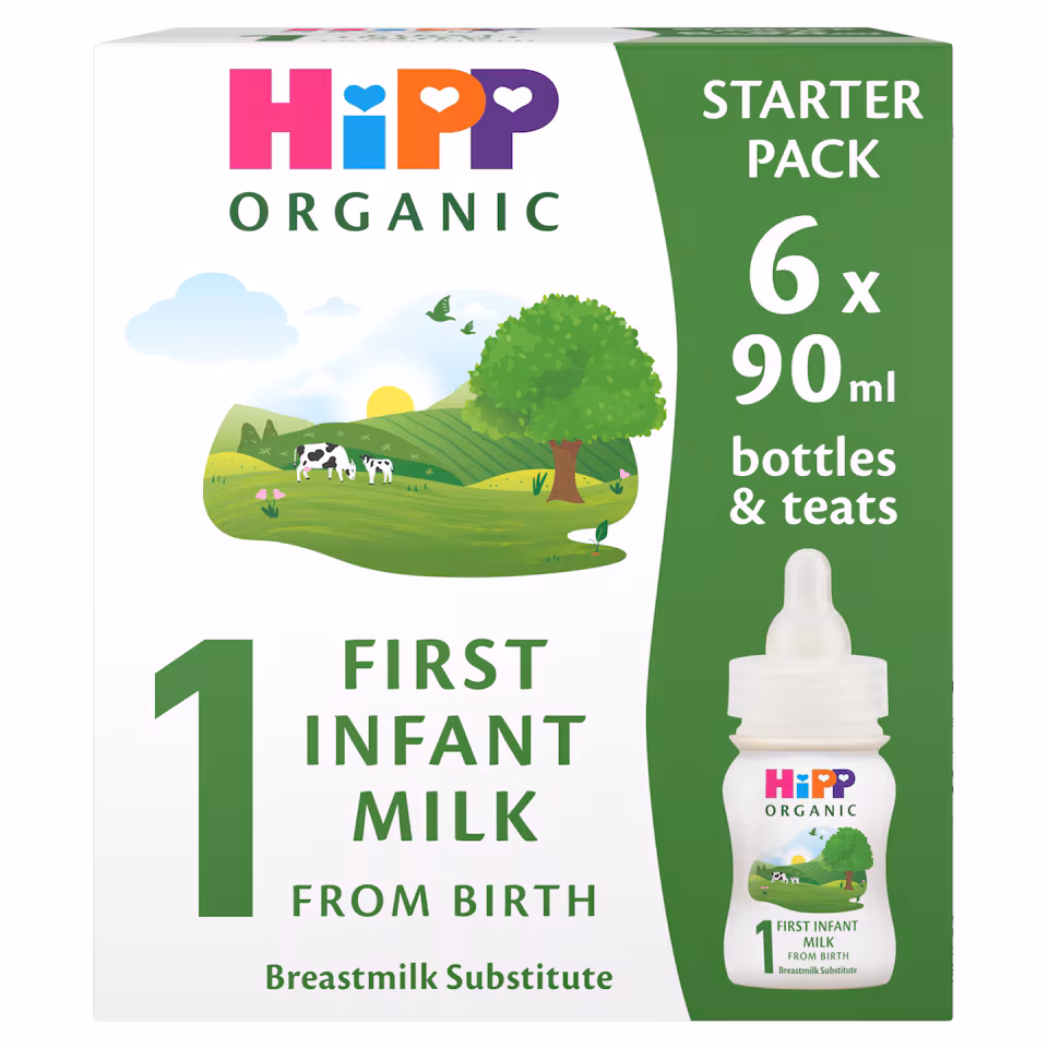 Hipp Organic 1 First Infant Baby Milk Ready To Eat 6X90ml