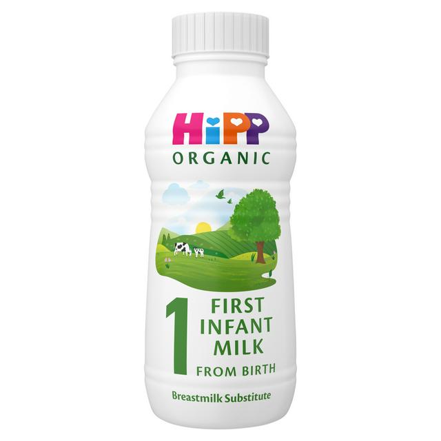 HiPP Organic 1 First Infant Baby Milk Ready to Feed Liquid Formula From Birth 470ml