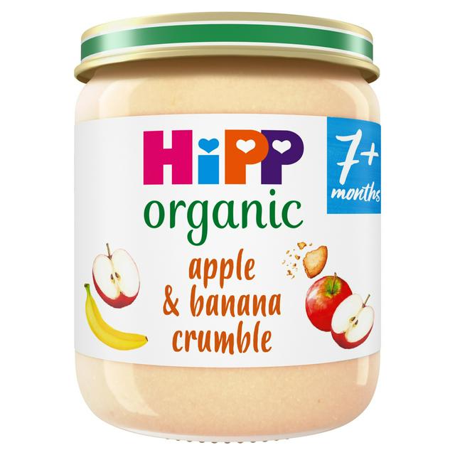 HiPP Organic Apple & Banana Crumble Baby Food Jar 7+ Months 160g